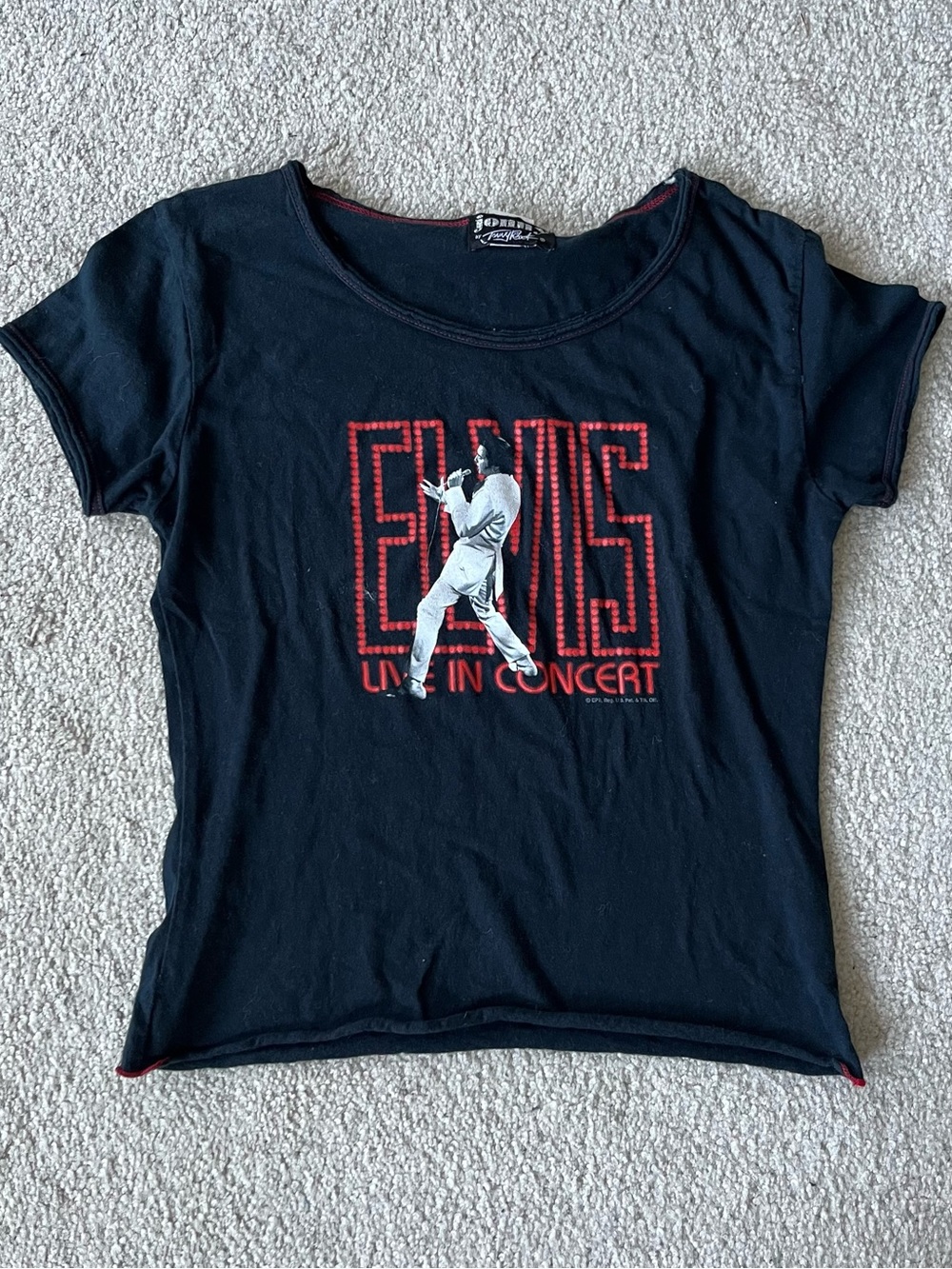 Vintage Elvis Presley Black Graphic Tee